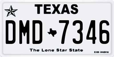 TX license plate DMD7346