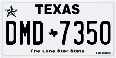 TX license plate DMD7350