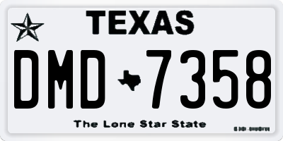 TX license plate DMD7358