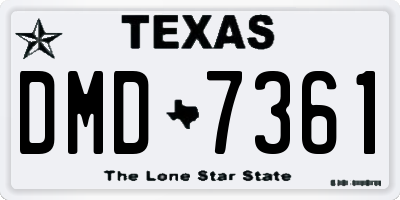 TX license plate DMD7361
