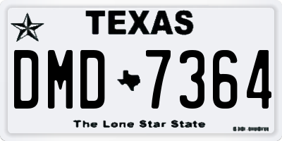 TX license plate DMD7364