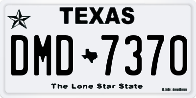 TX license plate DMD7370