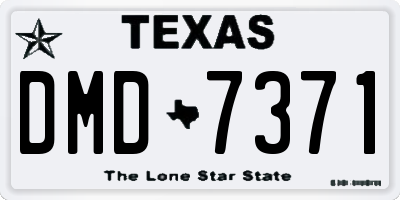TX license plate DMD7371