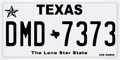 TX license plate DMD7373