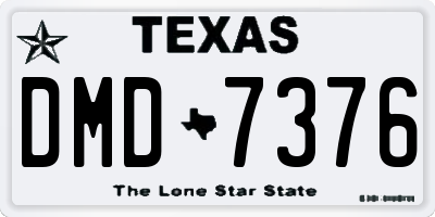 TX license plate DMD7376