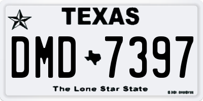 TX license plate DMD7397