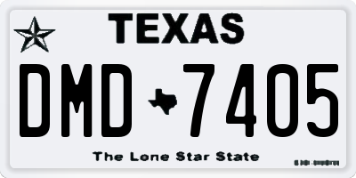TX license plate DMD7405