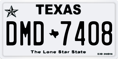 TX license plate DMD7408