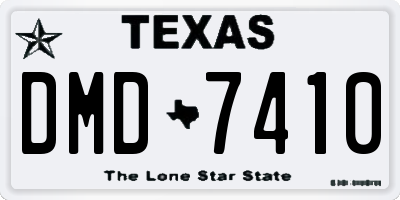 TX license plate DMD7410