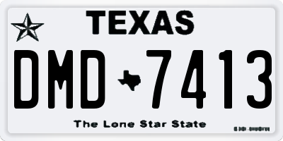TX license plate DMD7413