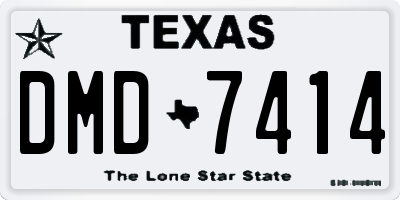 TX license plate DMD7414