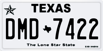 TX license plate DMD7422