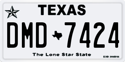 TX license plate DMD7424