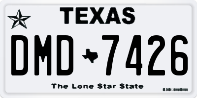 TX license plate DMD7426