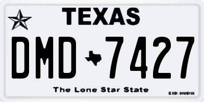 TX license plate DMD7427