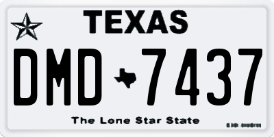 TX license plate DMD7437