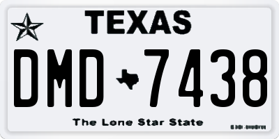 TX license plate DMD7438
