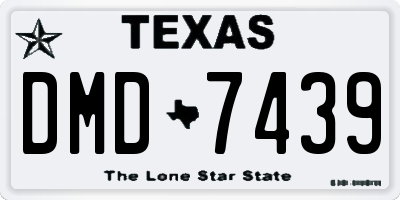 TX license plate DMD7439