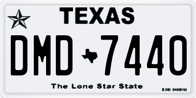 TX license plate DMD7440