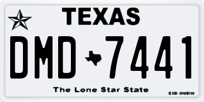 TX license plate DMD7441