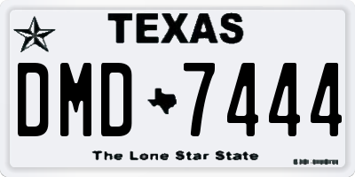 TX license plate DMD7444