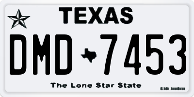 TX license plate DMD7453