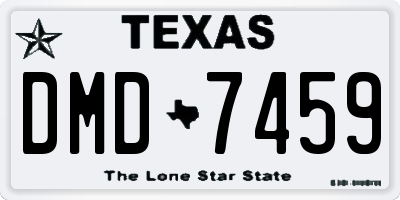 TX license plate DMD7459