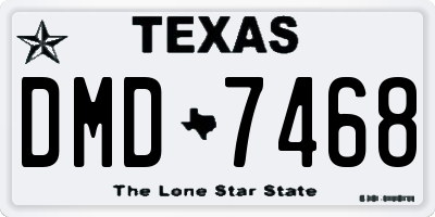TX license plate DMD7468