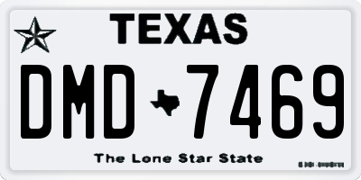 TX license plate DMD7469