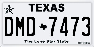 TX license plate DMD7473