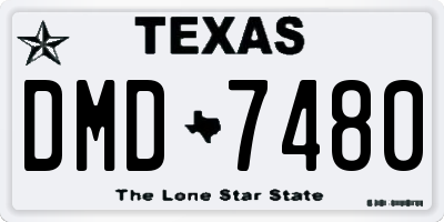 TX license plate DMD7480