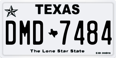 TX license plate DMD7484