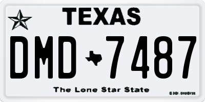 TX license plate DMD7487