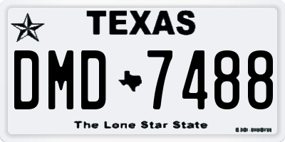 TX license plate DMD7488