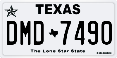 TX license plate DMD7490