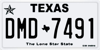 TX license plate DMD7491