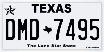 TX license plate DMD7495