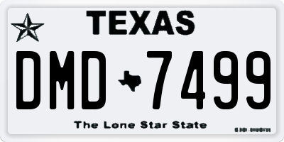 TX license plate DMD7499