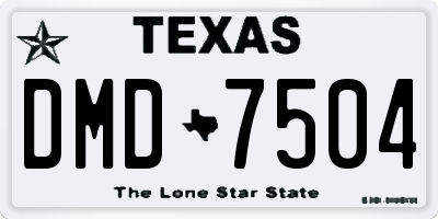 TX license plate DMD7504