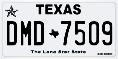 TX license plate DMD7509