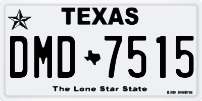 TX license plate DMD7515