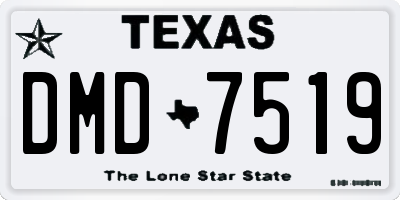 TX license plate DMD7519
