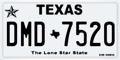 TX license plate DMD7520