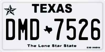TX license plate DMD7526