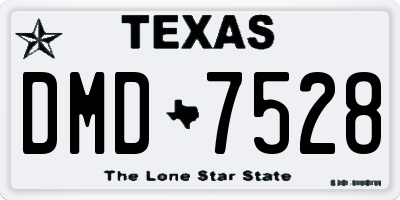 TX license plate DMD7528