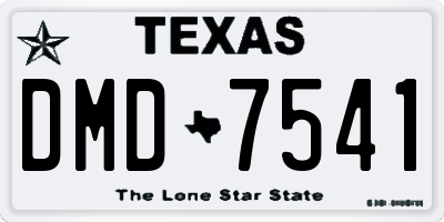 TX license plate DMD7541
