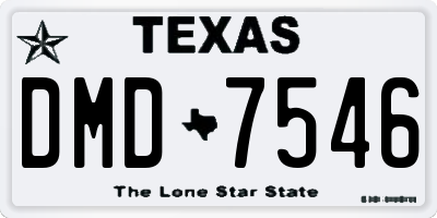TX license plate DMD7546