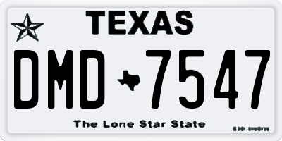 TX license plate DMD7547