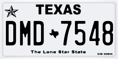 TX license plate DMD7548