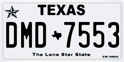 TX license plate DMD7553
